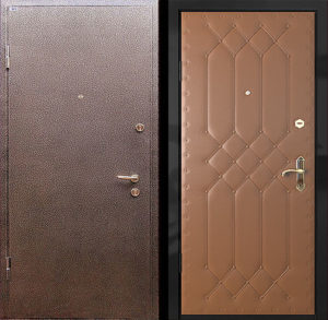 Входная металлическая дверь порошковое напыление + винилискожа СП006